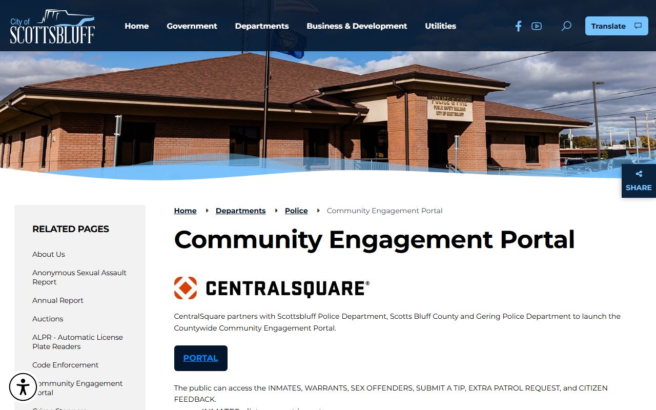 Banner County inmate records regional portal description